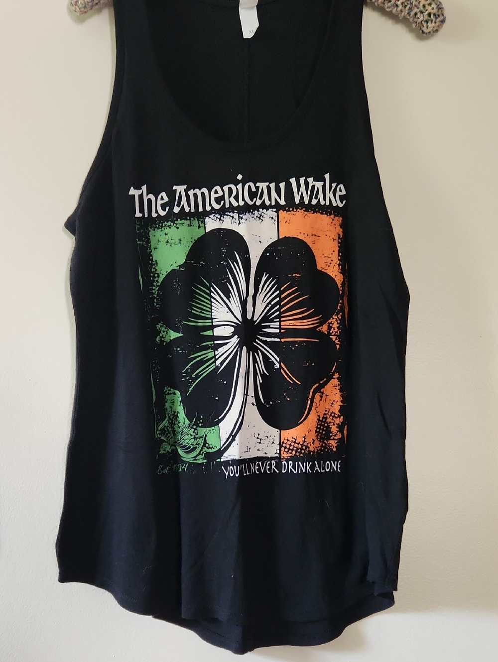 American Wake Black Tank Top